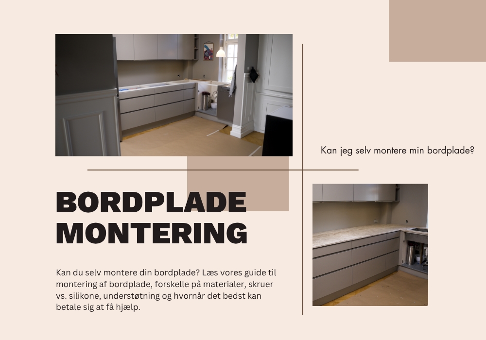 Kan jeg selv montere benkeplaten min?