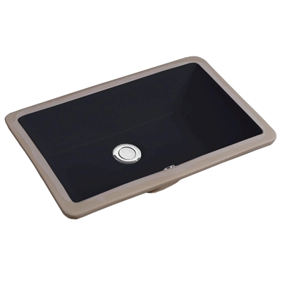 Lavabo Gino 52 matt sort porselen