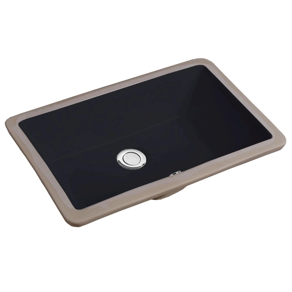 Lavabo Gino 52 matt sort porselen