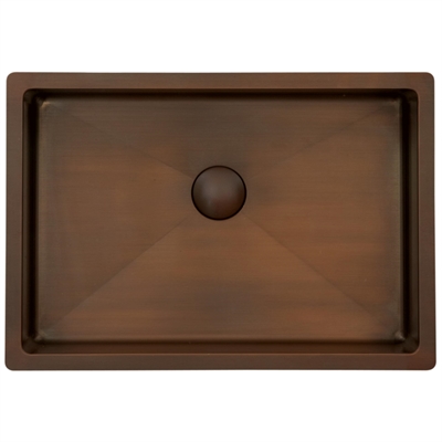 Lavabo Low Massiv brunert messing