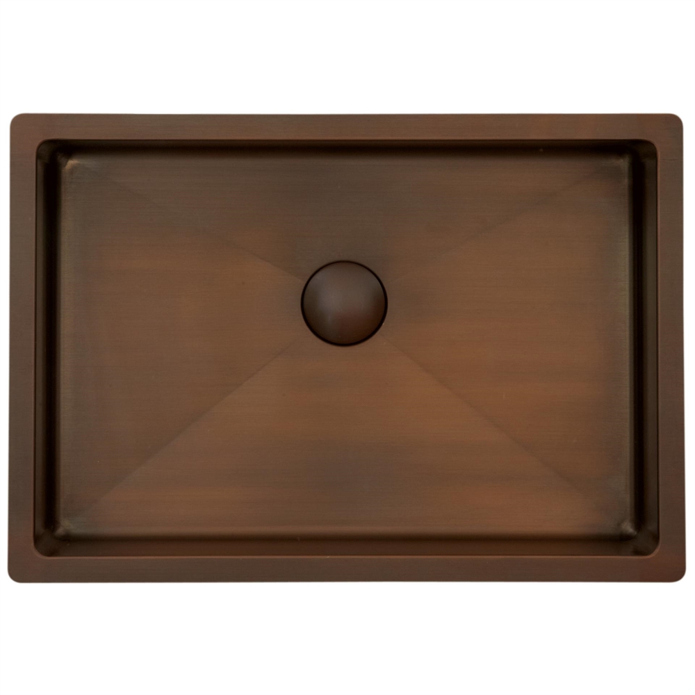 Lavabo Low Massiv brunert messing